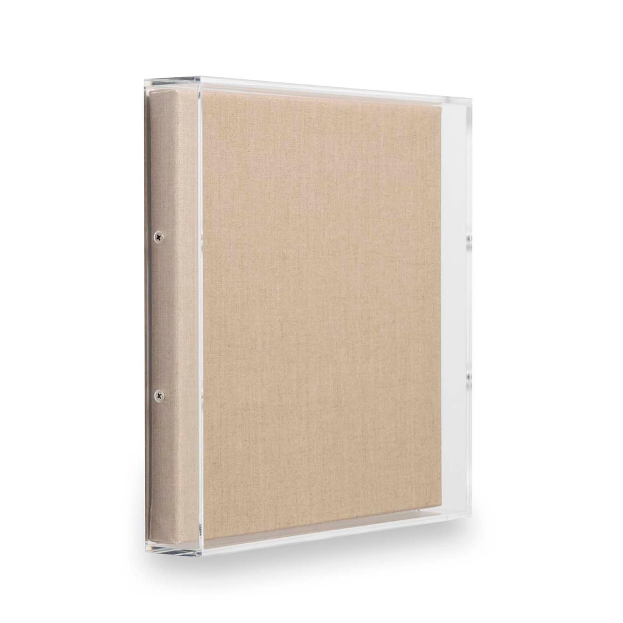 Wexel Art 2" Depth Clear UV Grade Acrylic Shadowbox with Beige Linen